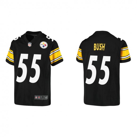 Youth Pittsburgh Steelers Devin Bush #55 Black Game Jersey