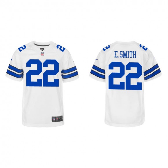 Youth Dallas Cowboys Emmitt Smith #22 White Game Jersey