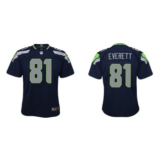 Youth Seattle Seahawks Gerald Everett #81 College Navy Game Jersey