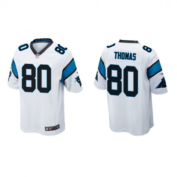 Youth Carolina Panthers Ian Thomas #80 White Game Jersey