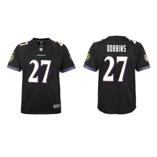 Youth Baltimore Ravens J.K. Dobbins #27 Black Game Jersey