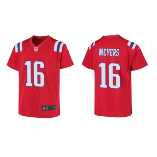 Youth New England Patriots Jakobi Meyers #16 Red Game Jersey