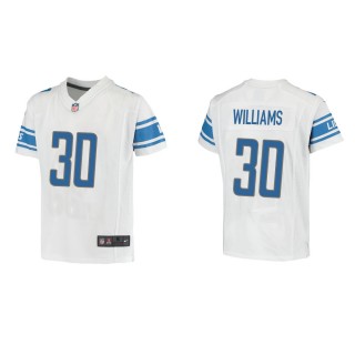 Youth Detroit Lions Jamaal Williams #30 White Game Jersey