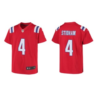 Youth New England Patriots Jarrett Stidham #4 Red Game Jersey