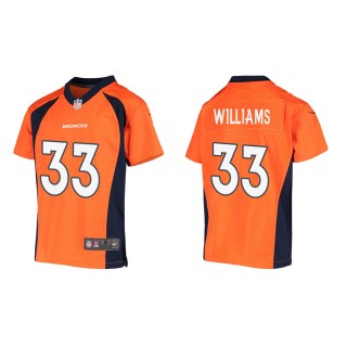 Youth Denver Broncos Javonte Williams #33 Orange Game Jersey
