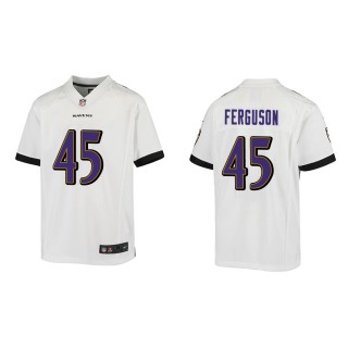 Youth Baltimore Ravens Jaylon Ferguson #45 White Game Jersey