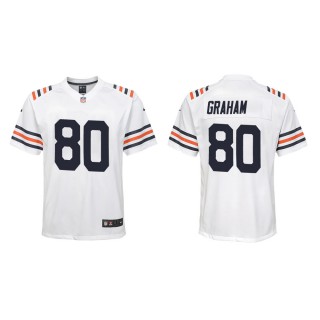 Youth Chicago Bears Jimmy Graham #80 White Classic Game Jersey