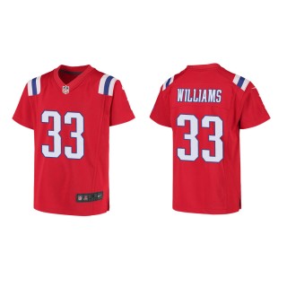 Youth New England Patriots Joejuan Williams #33 Red Game Jersey