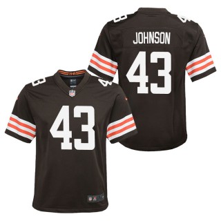 Youth Cleveland Browns John Johnson Brown Game Jersey