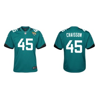 Youth Jacksonville Jaguars K'Lavon Chaisson #45 Teal Game Jersey