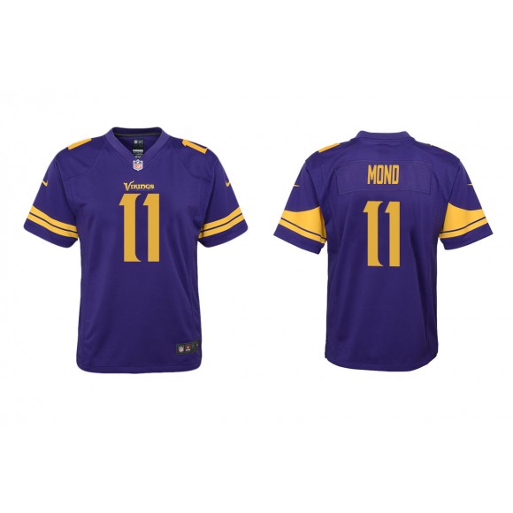 Youth Minnesota Vikings Kellen Mond Purple Color Rush Game Jersey