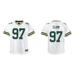 Youth Green Bay Packers Kenny Clark #97 White Game Jersey