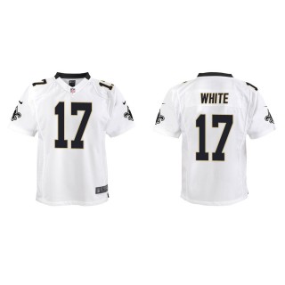Youth New Orleans Saints Kevin White #17 White Game Jersey