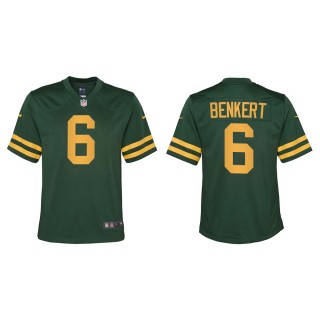 Youth Green Bay Packers Kurt Benkert #6 Green Alternate Game Jersey