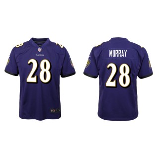 Youth Baltimore Ravens Latavius Murray #28 Purple Game Jersey