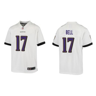 Youth Baltimore Ravens Le'Veon Bell #17 White Game Jersey
