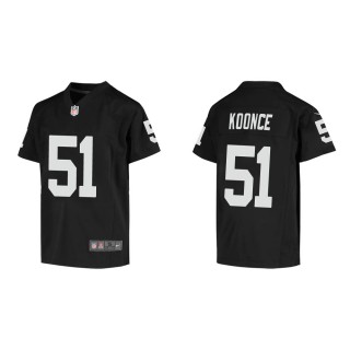 Youth Las Vegas Raiders Malcolm Koonce #51 Black Game Jersey