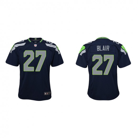 Youth Seattle Seahawks Marquise Blair #27 College Navy Game Jersey