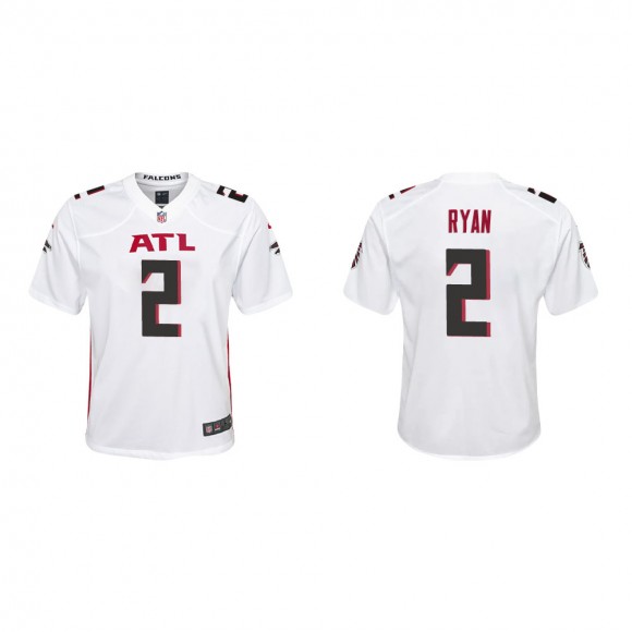 Youth Atlanta Falcons Matt Ryan #2 White Game Jersey