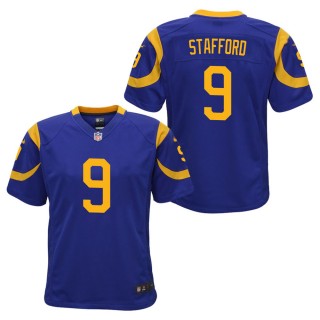 Youth Los Angeles Rams Matthew Stafford Royal Game Jersey