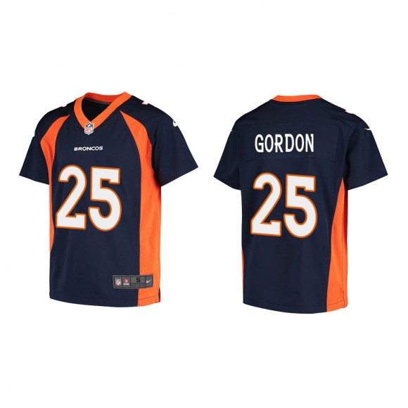 Youth Denver Broncos Melvin Gordon #25 Navy Game Jersey