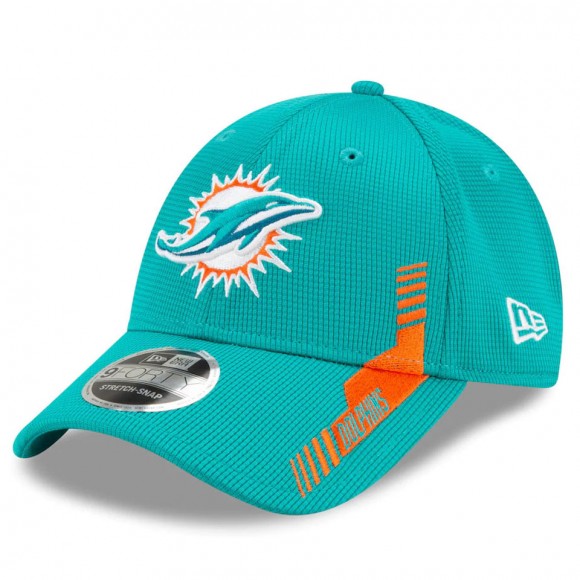 Youth Miami Dolphins Aqua 2021 NFL Sideline 9FORTY Adjustable Hat