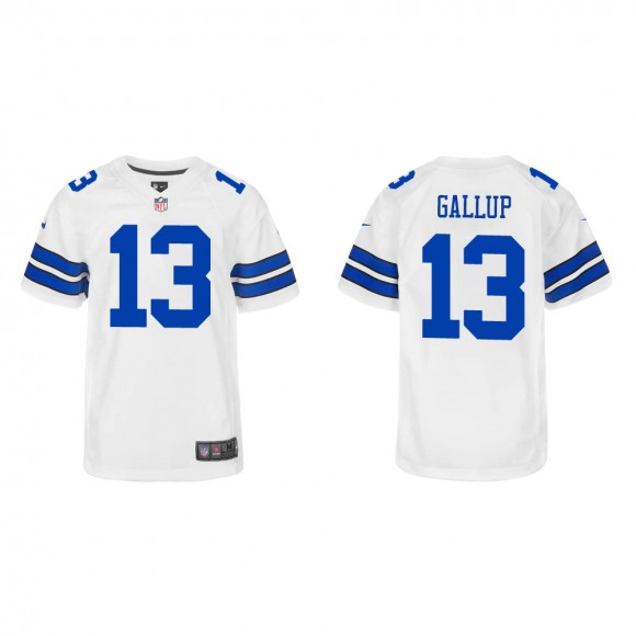 Youth Dallas Cowboys Michael Gallup #13 White Game Jersey