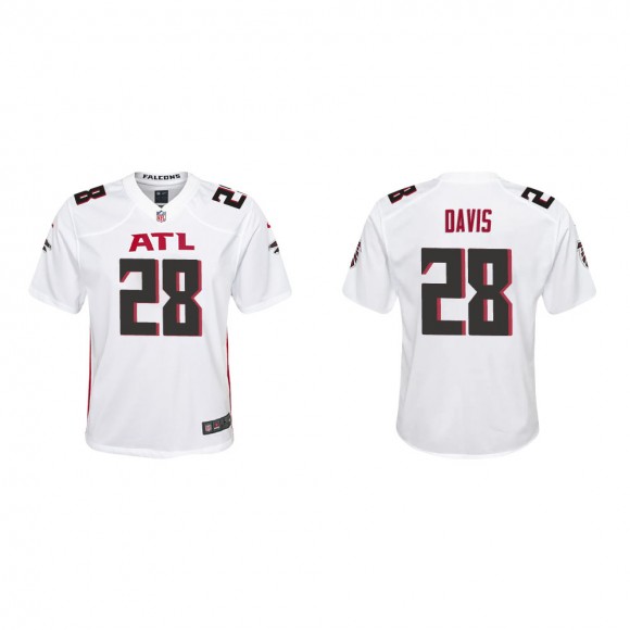 Youth Atlanta Falcons Mike Davis #28 White Game Jersey