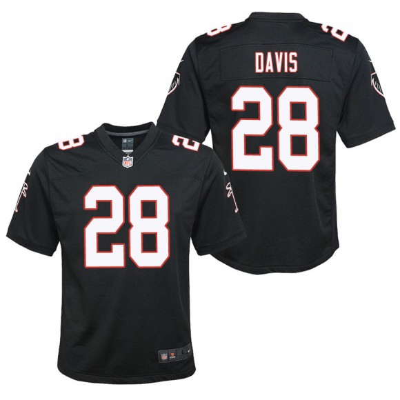 Youth Atlanta Falcons Mike Davis Black Throwback Game Jersey