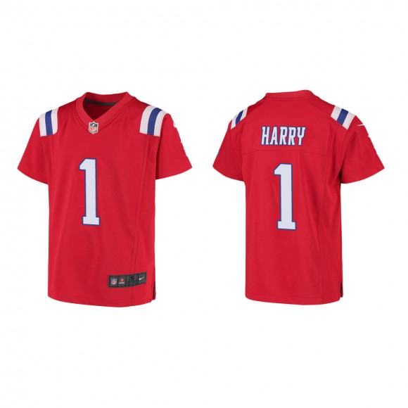Youth New England Patriots N'Keal Harry #1 Red Game Jersey