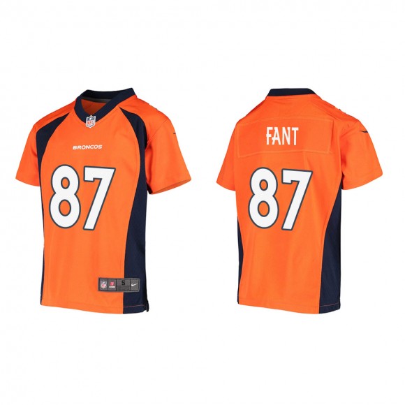 Youth Denver Broncos Noah Fant #87 Orange Game Jersey