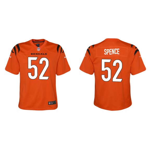 Youth Cincinnati Bengals Noah Spence #52 Orange Game Jersey