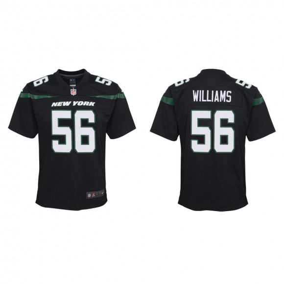 Youth New York Jets Quincy Williams #56 Black Game Jersey