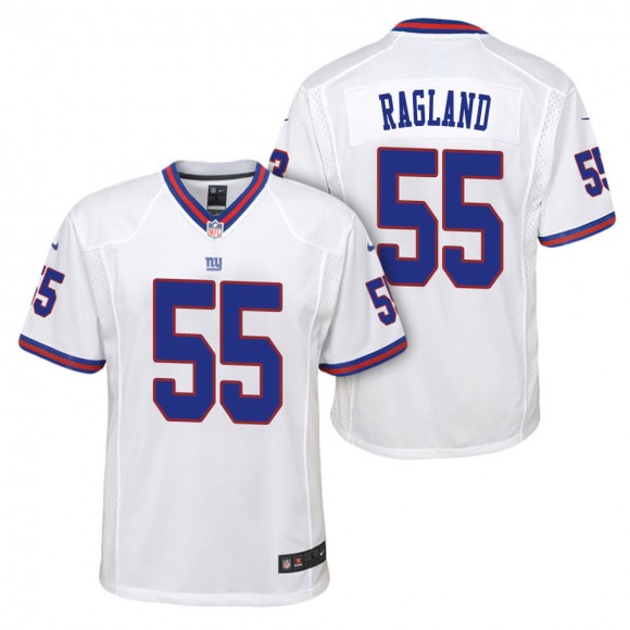 Youth New York Giants Reggie Ragland White Color Rush Game Jersey