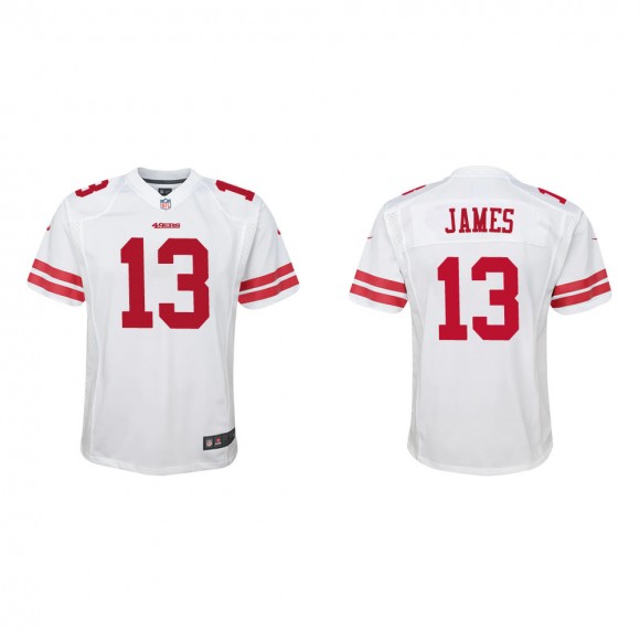 Youth San Francisco 49ers Richie James #13 White Game Jersey