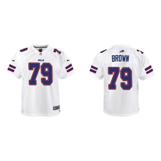 Youth Buffalo Bills Spencer Brown #79 White Game Jersey