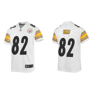Youth Pittsburgh Steelers Steven Sims #82 White Game Jersey