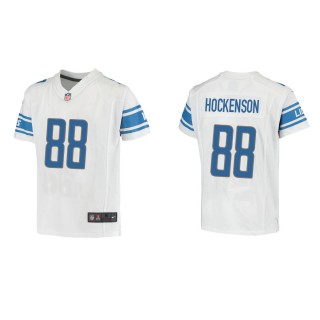 Youth Detroit Lions T.J. Hockenson #88 White Game Jersey