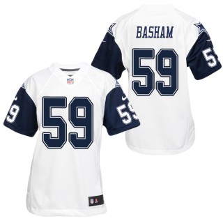Youth Dallas Cowboys Tarell Basham White Color Rush Game Jersey