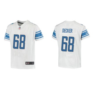 Youth Detroit Lions Taylor Decker #68 White Game Jersey