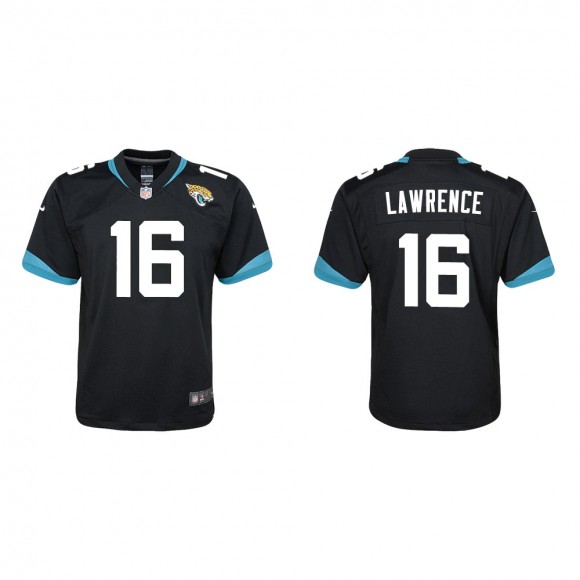 Youth Jacksonville Jaguars Trevor Lawrence #16 Black Game Jersey