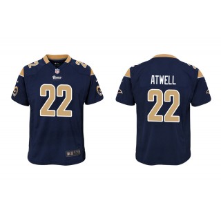 Youth Los Angeles Rams Tutu Atwell Navy Game Jersey