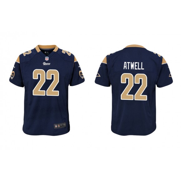 Youth Los Angeles Rams Tutu Atwell Navy Game Jersey