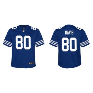 Youth Indianapolis Colts Tyler Davis #80 Royal Alternate Game Jersey