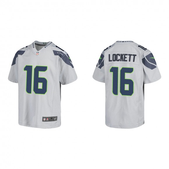 Youth Seattle Seahawks Tyler Lockett #16 Gray Game Jersey