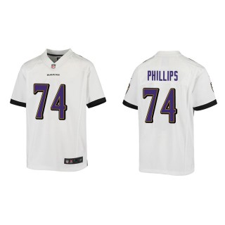Youth Baltimore Ravens Tyre Phillips #74 White Game Jersey