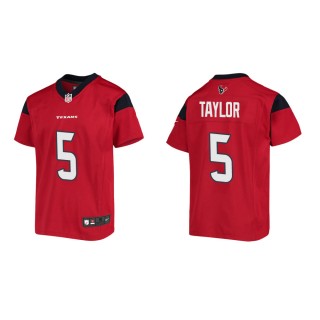 Youth Houston Texans Tyrod Taylor #5 Red Game Jersey