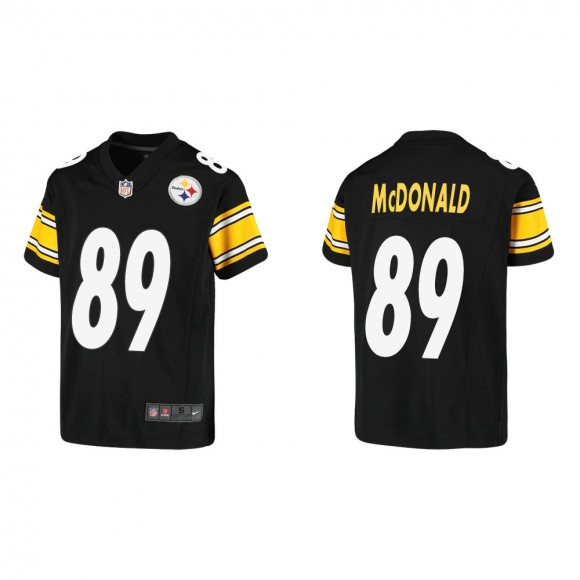 Youth Pittsburgh Steelers Vance McDonald #89 Black Game Jersey