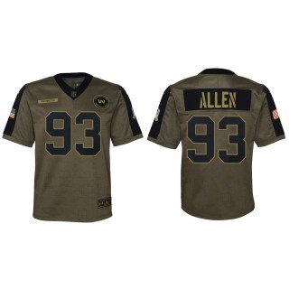 2021 Salute To Service Youth Washington Jonathan Allen Olive Game Jersey