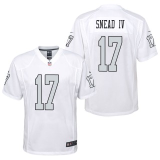 Youth Las Vegas Raiders Willie Snead IV White Color Rush Game Jersey